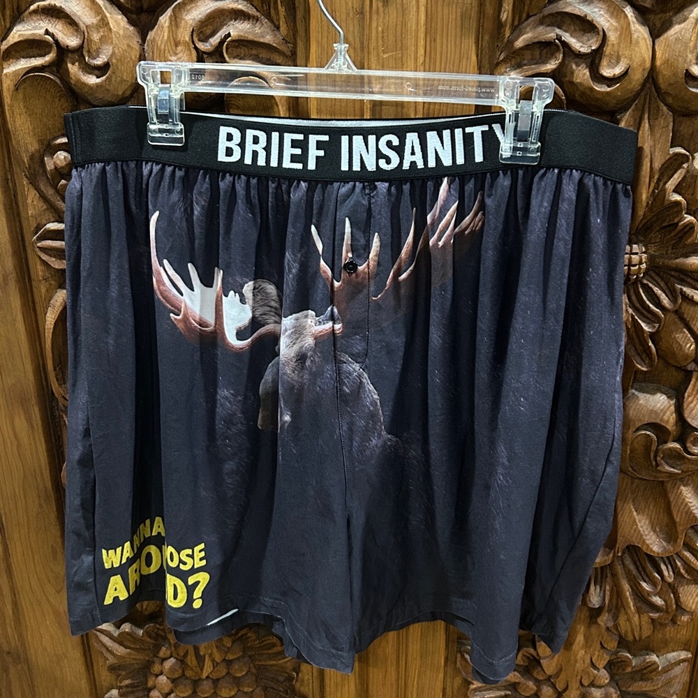 NWT XXL Brief Insanity moose boxers